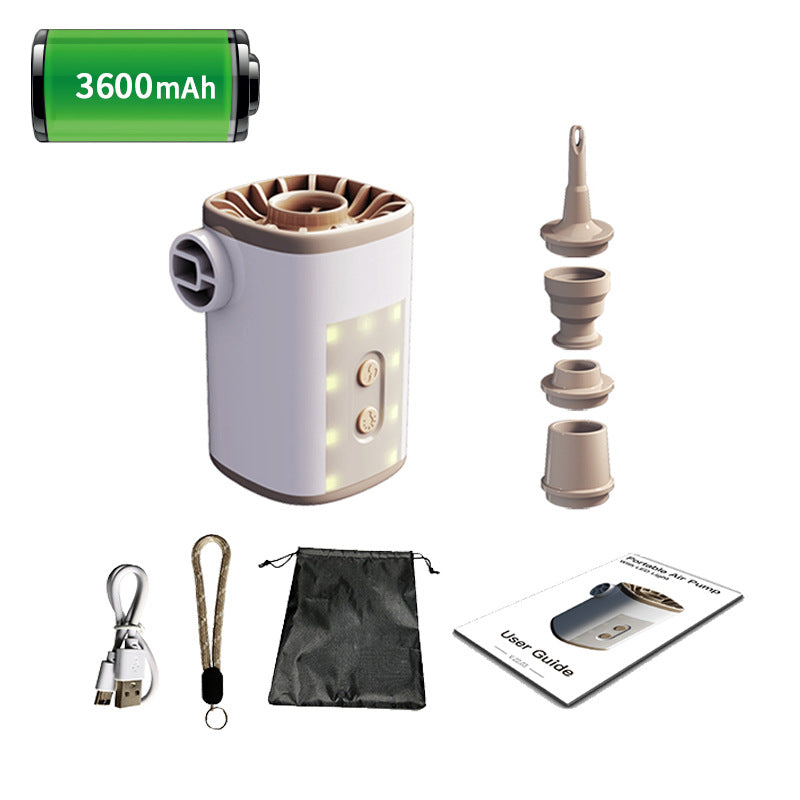 Wireless inflation and extraction pump, magnetic fixation long continuous lighting, suitable for air mattress, swimming ring and sleeping pad